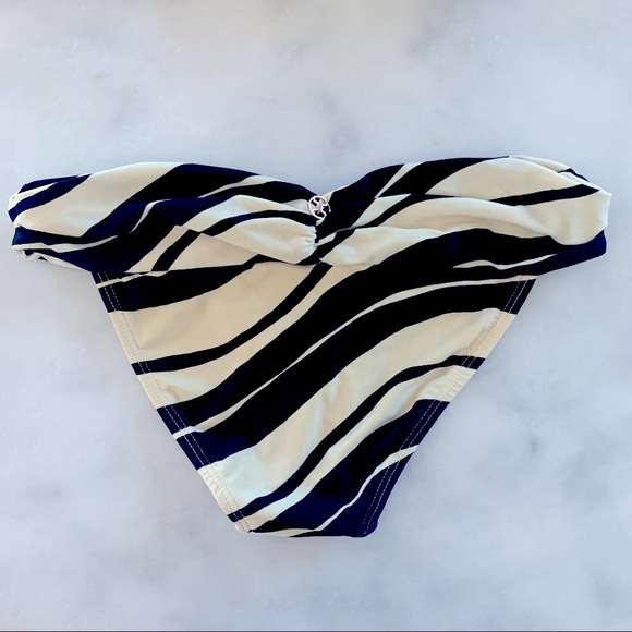 VIX Blanca Pleats Bandeau Bikini Black & White. - Picture 7 of 11